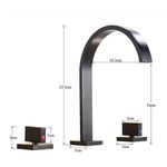 Casa si Gradina - Sanitare - Lavoar baie si accesorii - Baterii sanitare - Baterie chiuveta baie, Blackswan, Tip M58, model negru mat, dimensiune 23.5 cm - Infinity.ro