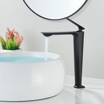 Casa si Gradina - Sanitare - Lavoar baie si accesorii - Baterii sanitare - Baterie chiuveta baie, Blackswan, Tip M200, model negru mat inalt, dimensiune 28 cm - Infinity.ro