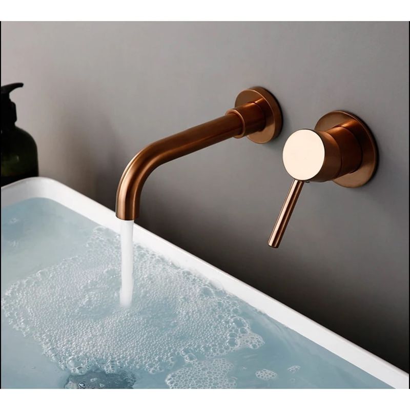 Casa si Gradina - Sanitare - Lavoar baie si accesorii - Baterii sanitare - Baterie chiuveta baie, Blackswan, Tip M209, model rose gold, dimensiune 20 cm - Infinity.ro