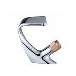 Casa si Gradina - Sanitare - Lavoar baie si accesorii - Baterii sanitare - Baterie chiuveta baie, Blackswan, Tip cascada M46, model crom/ rose gold, dimensiune 19 cm - Infinity.ro