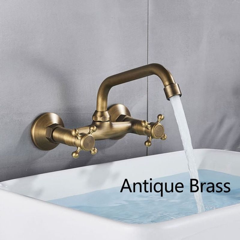 Casa si Gradina - Sanitare - Lavoar baie si accesorii - Baterii sanitare - Baterie chiuveta baie, Blackswan, Tip M245, model bronz antichizat, dimensiune 26 cm - Infinity.ro