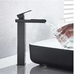 Casa si Gradina - Sanitare - Lavoar baie si accesorii - Baterii sanitare - Baterie chiuveta baie, Blackswan, Tip Cascada M34, model negru mat, dimensiune 32 cm - Infinity.ro