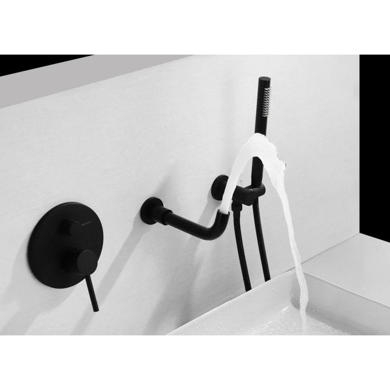 Casa si Gradina - Sanitare - Lavoar baie si accesorii - Baterii sanitare - Baterie cada, Blackswan, Tip M68, model negru mat, dimensiune 22 cm - Infinity.ro