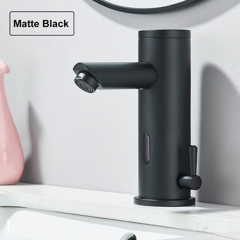 Casa si Gradina - Sanitare - Lavoar baie si accesorii - Baterii sanitare - Baterie chiuveta baie, Blackswan, Tip M353, model negru mat cu senzor, dimensiune 18 cm - Infinity.ro