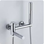 Casa si Gradina - Sanitare - Lavoar baie si accesorii - Baterii sanitare - Baterie cada, Blackswan, Tip M99, model crom lucios, cu pipa mobila, dimensiune 19.5 cm - Infinity.ro