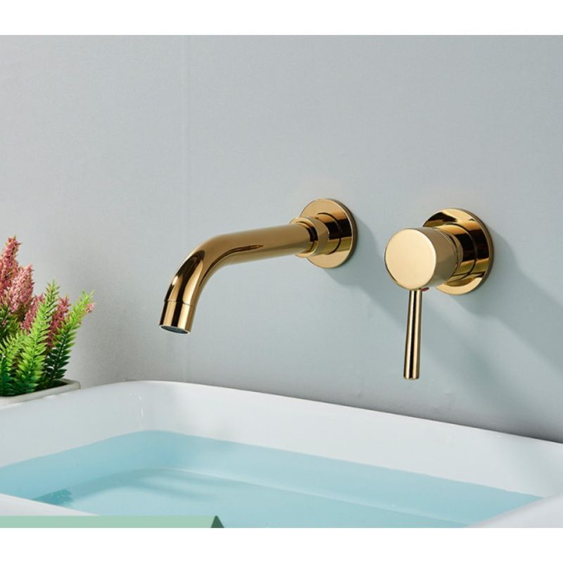 Casa si Gradina - Sanitare - Lavoar baie si accesorii - Baterii sanitare - Baterie chiuveta baie, Blackswan, Tip M165, model auriu lucios, dimensiune 20 cm - Infinity.ro