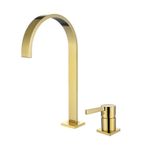 Casa si Gradina - Sanitare - Lavoar baie si accesorii - Baterii sanitare - Baterie chiuveta baie, Blackswan, Tip M51, model auriu, dimensiune 35 cm - Infinity.ro