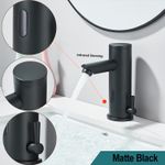 Casa si Gradina - Sanitare - Lavoar baie si accesorii - Baterii sanitare - Baterie chiuveta baie, Blackswan, Tip M353, model negru mat cu senzor, dimensiune 18 cm - Infinity.ro