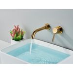 Casa si Gradina - Sanitare - Lavoar baie si accesorii - Baterii sanitare - Baterie chiuveta baie, Blackswan, Tip M165, model auriu lucios, dimensiune 20 cm - Infinity.ro