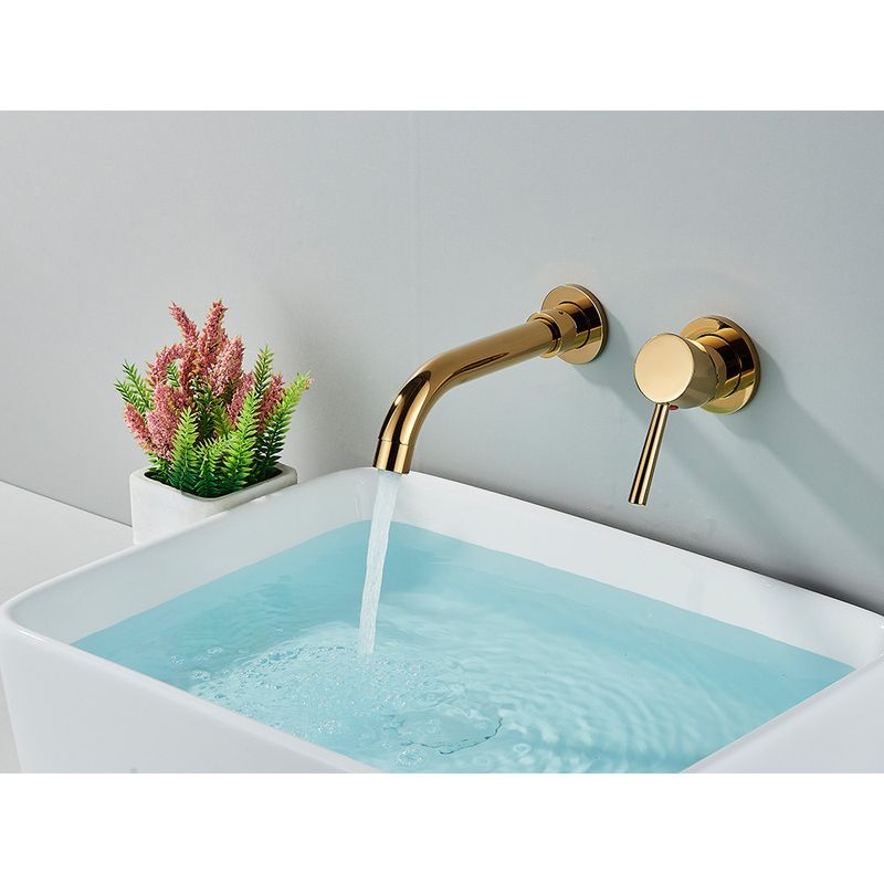 Casa si Gradina - Sanitare - Lavoar baie si accesorii - Baterii sanitare - Baterie chiuveta baie, Blackswan, Tip M165, model auriu lucios, dimensiune 20 cm - Infinity.ro