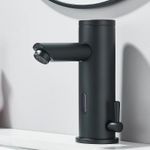 Casa si Gradina - Sanitare - Lavoar baie si accesorii - Baterii sanitare - Baterie chiuveta baie, Blackswan, Tip M353, model negru mat cu senzor, dimensiune 18 cm - Infinity.ro