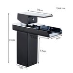 Casa si Gradina - Sanitare - Lavoar baie si accesorii - Baterii sanitare - Baterie chiuveta baie, Blackswan, Tip Cascada M32, model negru mat, dimensiune 17 cm - Infinity.ro