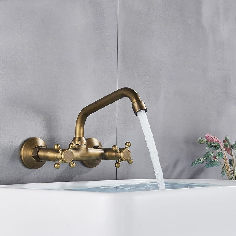 Casa si Gradina - Sanitare - Lavoar baie si accesorii - Baterii sanitare - Baterie chiuveta baie, Blackswan, Tip M245, model bronz antichizat, dimensiune 26 cm - Infinity.ro