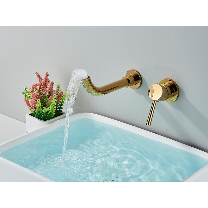 Casa si Gradina - Sanitare - Lavoar baie si accesorii - Baterii sanitare - Baterie chiuveta baie, Blackswan, Tip M165, model auriu lucios, dimensiune 20 cm - Infinity.ro