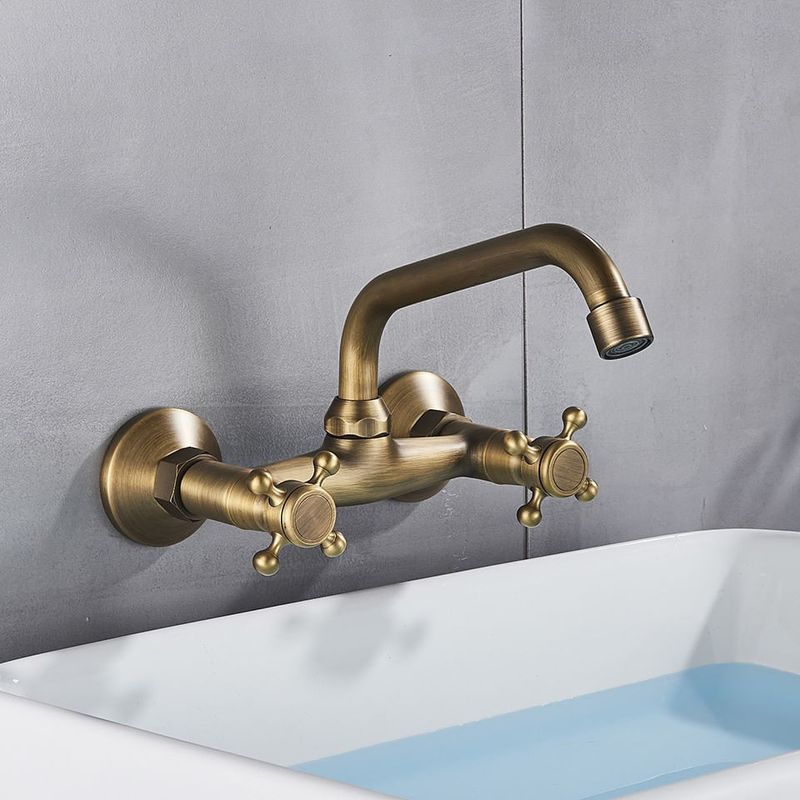 Casa si Gradina - Sanitare - Lavoar baie si accesorii - Baterii sanitare - Baterie chiuveta baie, Blackswan, Tip M245, model bronz antichizat, dimensiune 26 cm - Infinity.ro