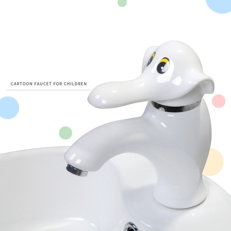 Casa si Gradina - Sanitare - Lavoar baie si accesorii - Baterii sanitare - Baterie chiuveta baie, Blackswan, Tip M286 Elefant, model alb, dimensiune 16 cm - Infinity.ro