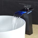 Casa si Gradina - Sanitare - Lavoar baie si accesorii - Baterii sanitare - Baterie chiuveta baie, Blackswan, Tip Cascada M35, model negru antichizat, dimensiune 31.5 cm - Infinity.ro