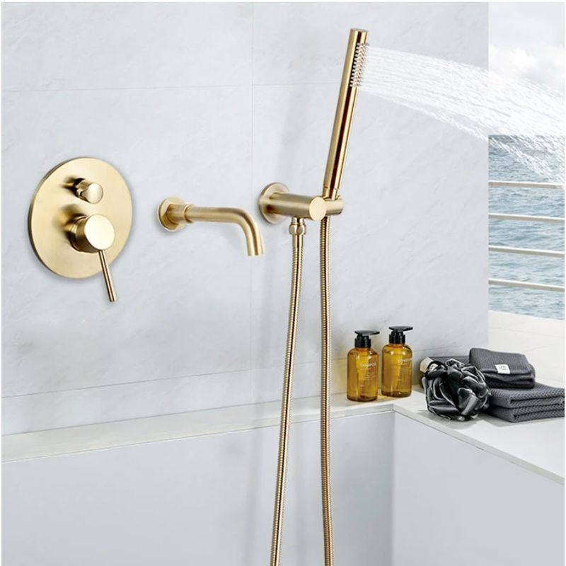 Casa si Gradina - Sanitare - Lavoar baie si accesorii - Baterii sanitare - Baterie cada, Blackswan, Tip M69, model auriu mat, dimensiune 20 cm - Infinity.ro