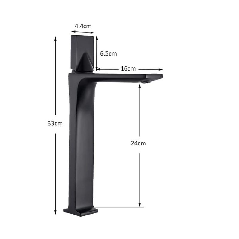 Casa si Gradina - Sanitare - Lavoar baie si accesorii - Baterii sanitare - Baterie chiuveta baie, Blackswan, Tip M81, model negru mat, dimensiune 32.7 cm - Infinity.ro