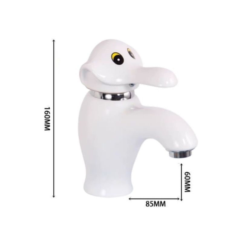 Casa si Gradina - Sanitare - Lavoar baie si accesorii - Baterii sanitare - Baterie chiuveta baie, Blackswan, Tip M286 Elefant, model alb, dimensiune 16 cm - Infinity.ro