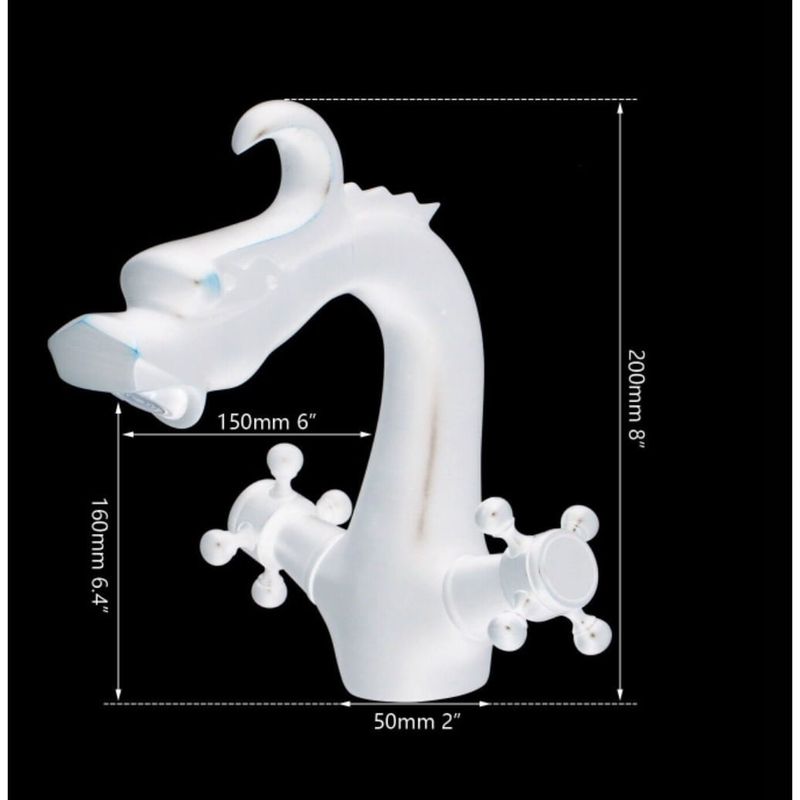 Casa si Gradina - Sanitare - Lavoar baie si accesorii - Baterii sanitare - Baterie chiuveta baie, Blackswan, Tip M268 Dragon, model auriu, dimensiune 20 cm - Infinity.ro