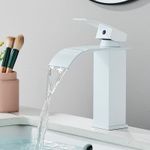 Casa si Gradina - Sanitare - Lavoar baie si accesorii - Baterii sanitare - Baterie chiuveta baie, Blackswan, Tip M298, model alb tip cascada, dimensiune 19.3 cm - Infinity.ro