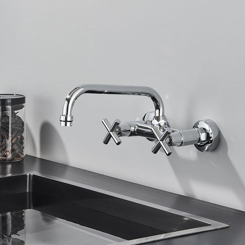 Casa si Gradina - Sanitare - Lavoar baie si accesorii - Baterii sanitare - Baterie chiuveta baie, Blackswan, Tip M314, model crom lung, dimensiune 32 cm - Infinity.ro