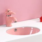 Casa si Gradina - Sanitare - Lavoar baie si accesorii - Baterii sanitare - Baterie chiuveta baie, Blackswan, Tip M288 Elefant, model roz, dimensiune 16 cm - Infinity.ro