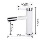 Casa si Gradina - Sanitare - Lavoar baie si accesorii - Baterii sanitare - Baterie chiuveta baie, Blackswan, Tip M76, model alb/ crom, dimensiune 19.5 cm - Infinity.ro