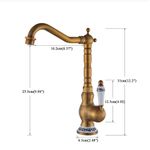 Casa si Gradina - Sanitare - Lavoar baie si accesorii - Baterii sanitare - Baterie chiuveta baie, Blackswan, Tip M40, model bronz antichizat, dimensiune 31 cm - Infinity.ro