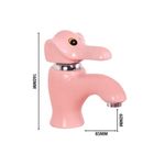 Casa si Gradina - Sanitare - Lavoar baie si accesorii - Baterii sanitare - Baterie chiuveta baie, Blackswan, Tip M288 Elefant, model roz, dimensiune 16 cm - Infinity.ro