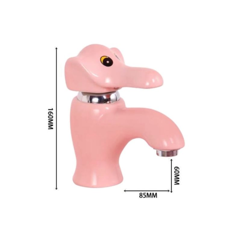 Casa si Gradina - Sanitare - Lavoar baie si accesorii - Baterii sanitare - Baterie chiuveta baie, Blackswan, Tip M288 Elefant, model roz, dimensiune 16 cm - Infinity.ro