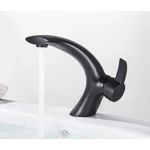 Casa si Gradina - Sanitare - Lavoar baie si accesorii - Baterii sanitare - Baterie chiuveta baie, Blackswan, Tip M54, model negru mat, dimensiune 17.5 cm - Infinity.ro