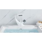 Casa si Gradina - Sanitare - Lavoar baie si accesorii - Baterii sanitare - Baterie chiuveta baie, Blackswan, Tip cascada M48, model alb/ crom, dimensiune 19 cm - Infinity.ro