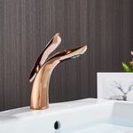 Casa si Gradina - Sanitare - Lavoar baie si accesorii - Baterii sanitare - Baterie chiuveta baie, Blackswan, Tip M90, model rose gold, dimensiune 20 cm - Infinity.ro