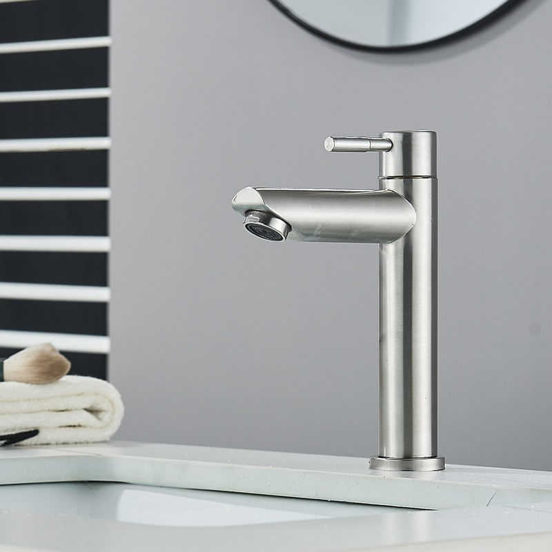 Casa si Gradina - Sanitare - Lavoar baie si accesorii - Baterii sanitare - Baterie chiuveta baie, Blackswan, Tip M302, model nichel cu montare pe chiuveta, dimensiune 17.3 cm - Infinity.ro