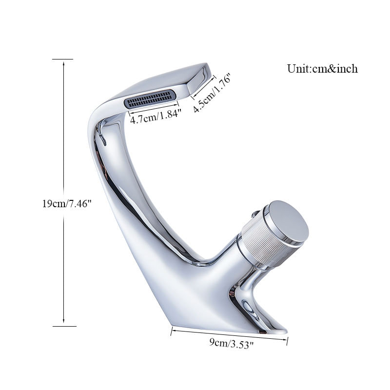 Casa si Gradina - Sanitare - Lavoar baie si accesorii - Baterii sanitare - Baterie chiuveta baie, Blackswan, Tip cascada M45, model crom, dimensiune 19 cm - Infinity.ro