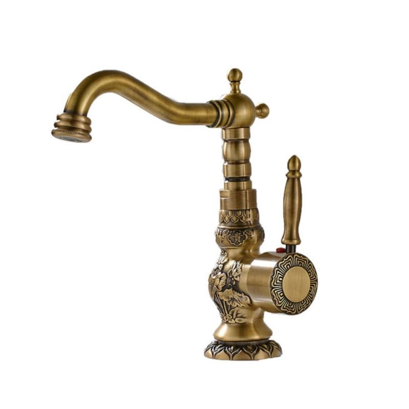 Casa si Gradina - Sanitare - Lavoar baie si accesorii - Baterii sanitare - Baterie chiuveta baie, Blackswan, Tip M39, model bronz antichizat, dimensiune 23.3 cm - Infinity.ro