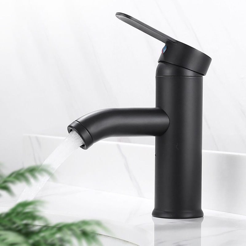 Casa si Gradina - Sanitare - Lavoar baie si accesorii - Baterii sanitare - Baterie chiuveta baie, Blackswan, Tip M98, model negru, dimensiune 16.6 cm - Infinity.ro