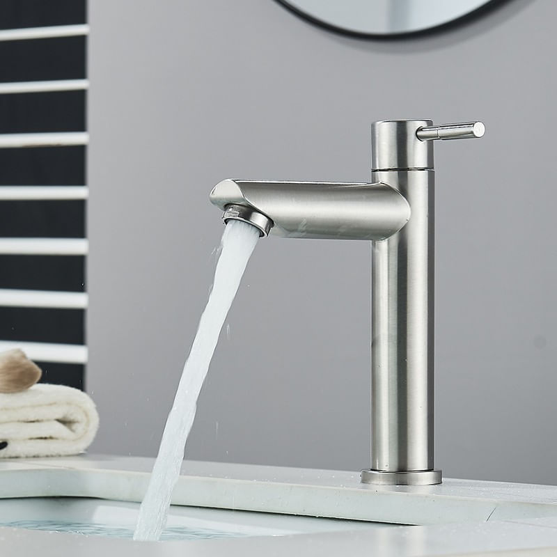 Casa si Gradina - Sanitare - Lavoar baie si accesorii - Baterii sanitare - Baterie chiuveta baie, Blackswan, Tip M302, model nichel cu montare pe chiuveta, dimensiune 17.3 cm - Infinity.ro