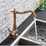 Casa si Gradina - Sanitare - Lavoar baie si accesorii - Baterii sanitare - Baterie chiuveta baie, Blackswan, Tip M38, model bronz antichizat, dimensiune 30.5 cm - Infinity.ro