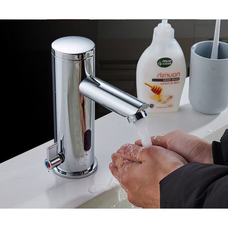 Casa si Gradina - Sanitare - Lavoar baie si accesorii - Baterii sanitare - Baterie chiuveta baie, Blackswan, Tip M354, model crom cu senzor, dimensiune 18 cm - Infinity.ro