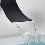 Casa si Gradina - Sanitare - Lavoar baie si accesorii - Baterii sanitare - Baterie chiuveta baie, Blackswan, Tip cascada M3, model negru, dimensiune 18 cm - Infinity.ro