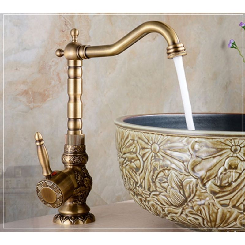 Casa si Gradina - Sanitare - Lavoar baie si accesorii - Baterii sanitare - Baterie chiuveta baie, Blackswan, Tip M38, model bronz antichizat, dimensiune 30.5 cm - Infinity.ro
