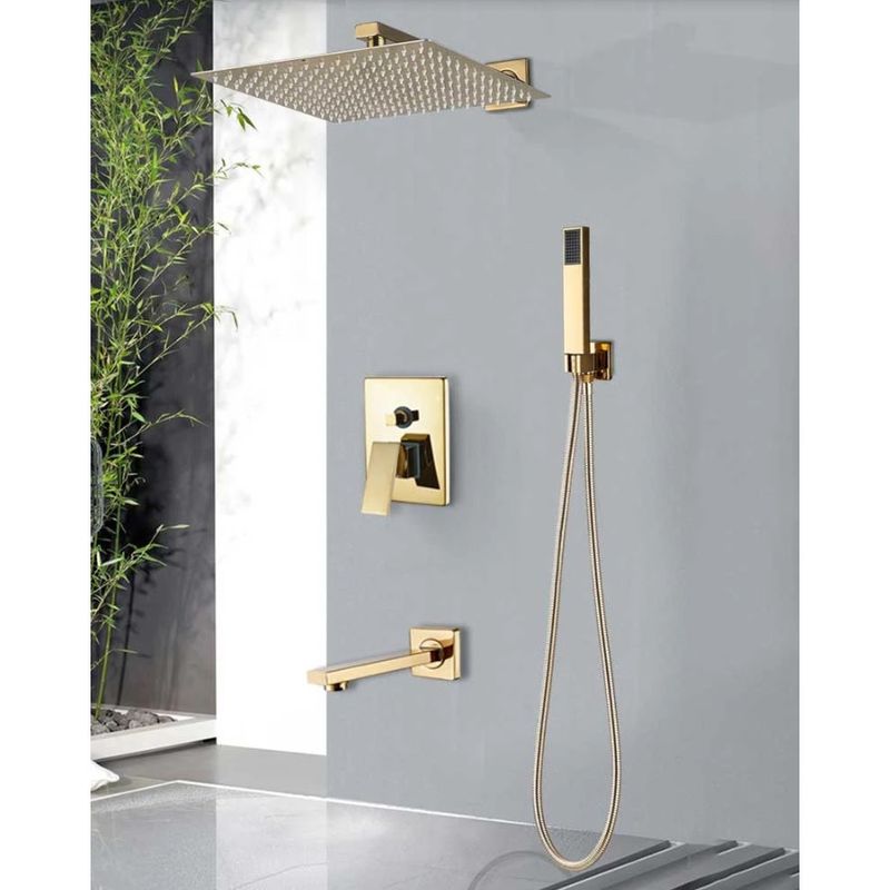 Casa si Gradina - Sanitare - Cazi si cabine de dus - Coloane si seturi de dus - Baterie dus, Blackswan, Tip M60.3, model auriu, dimensiune 30 cm - Infinity.ro