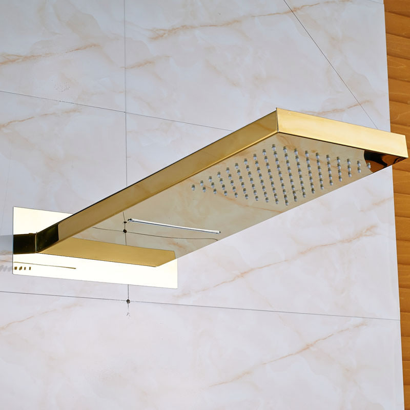 Casa si Gradina - Sanitare - Cazi si cabine de dus - Coloane si seturi de dus - Baterie dus, Blackswan, Tip M86, model auriu lucios, dimensiune 55 cm - Infinity.ro