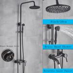 Casa si Gradina - Sanitare - Cazi si cabine de dus - Coloane si seturi de dus - Baterie dus, Blackswan, Tip M68.6, model negru antichizat, dimensiune 20 cm - Infinity.ro