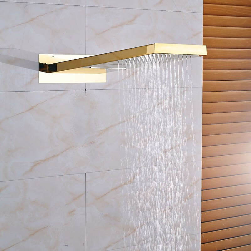 Casa si Gradina - Sanitare - Cazi si cabine de dus - Coloane si seturi de dus - Baterie dus, Blackswan, Tip M86, model auriu lucios, dimensiune 55 cm - Infinity.ro