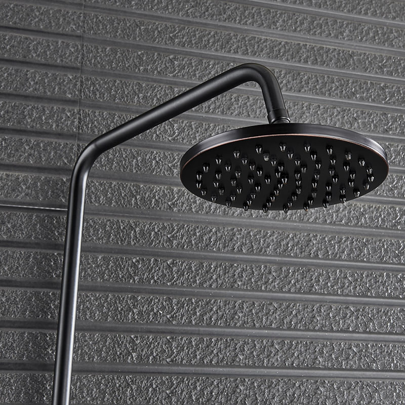 Casa si Gradina - Sanitare - Cazi si cabine de dus - Coloane si seturi de dus - Baterie dus, Blackswan, Tip M68.6, model negru antichizat, dimensiune 20 cm - Infinity.ro