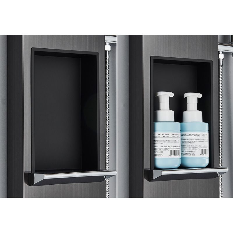 Casa si Gradina - Sanitare - Cazi si cabine de dus - Coloane si seturi de dus - Panel dus, Blackswan, Tip M7001 model negru cu cap de dus, raft depozitare si functii SPA, dimensiune 111 cm - Infinity.ro